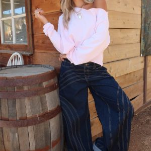 Cuffed Low Rise Baggy Jeans