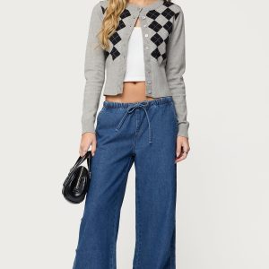 Vicky Tie Waist Low Rise Baggy Jeans