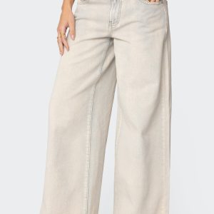 Rhiannon Washed Low Rise Baggy Jeans
