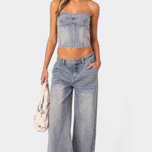 Myla Washed Low Rise Baggy Jeans