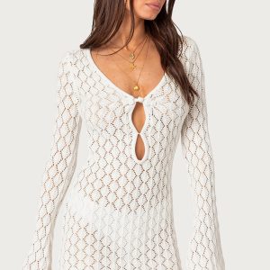 Brie Cut Out Crochet Mini Dress