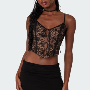 Adira Lace Keyhole Corset