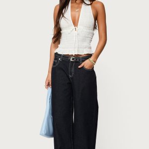 Karah Belt Low Rise Baggy Jeans