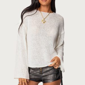 Drop Shoulder Light Knit Sweater