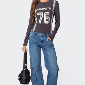 Lunar Mid Rise Wide Leg Cargo Jeans