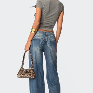 Vyxen Vintage Washed Low Rise Baggy Jeans
