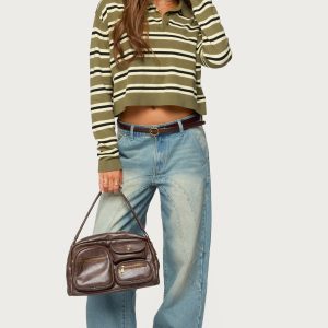 Kiria Stitched Low Rise Baggy Jeans
