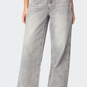 Magda Acid Wash Low Rise Baggy Jeans