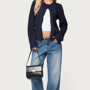 Petite Magda Acid Wash Low Rise Baggy Jeans