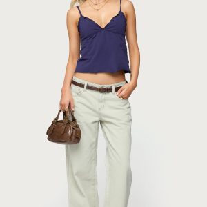 Petite Raelynn Washed Low Rise Baggy Jeans