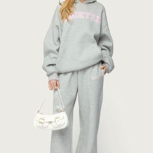 Edikted Lover Wide Leg Sweatpants