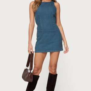 Zurey Stretchy Denim Romper