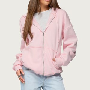 Rocia Oversized Zip Up Hoodie