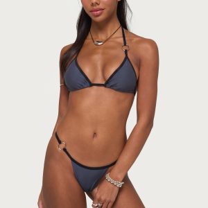 Kenni Ring Contrast Triangle Bikini Top