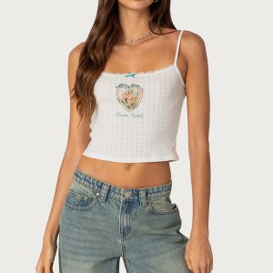 Divine Hearts Pointelle Tank Top