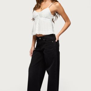 Raelynn Washed Low Rise Baggy Jeans