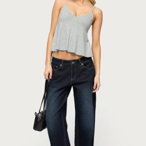 Petite Raelynn Washed Low Rise Baggy Jeans