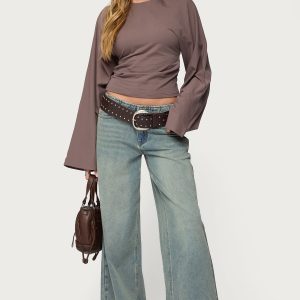 Saffie No Waistaband Low Rise Baggy Jeans