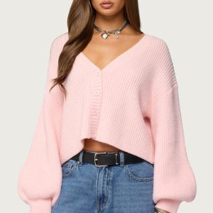 Sabrina Chunky Knit Cropped Cardigan