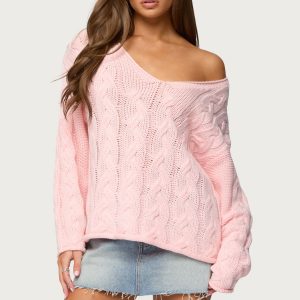 Inga Oversized Cable Knit Sweater