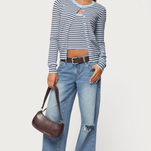 Dutton Distressed Low Rise Baggy Jeans