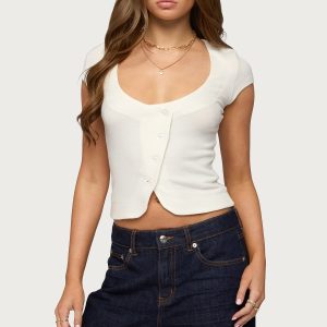 Blaunca Asymmetric Knit Top