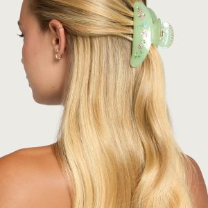 Floral Rhinstone Claw Clip
