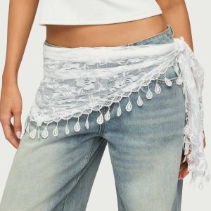 Lover Floral Sheer Lace Waist Scarf