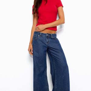 Raiyne Low Rise Wide Leg Jeans