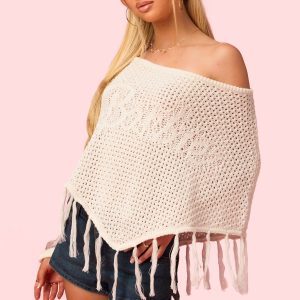 Barbie™ Fringe Knit Poncho
