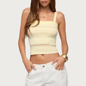 Naia Pointelle Knit Tank Top