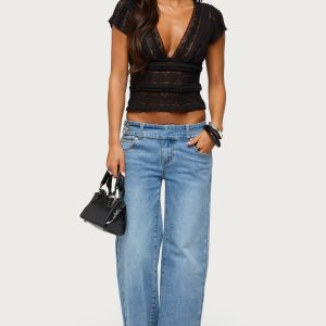 Dale Low Rise Straight Leg Stretchy Jeans