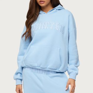 Edikted Core Stripey Oversized Hoodie