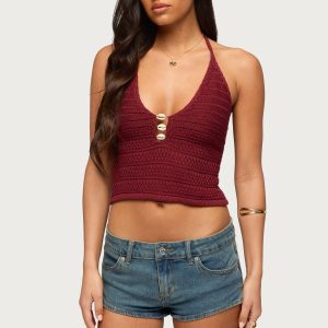 Backless Coastal Charm Crochet Top