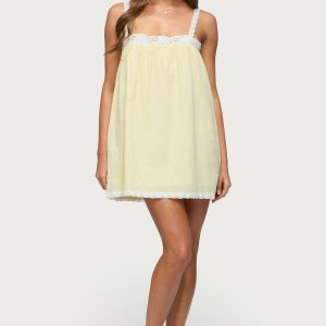 Hipla Contrast Lacey Cotton Dress
