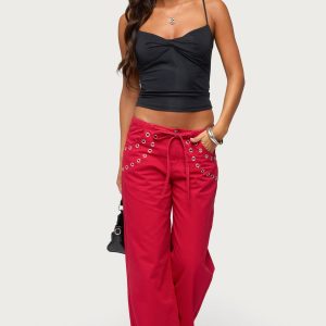 Kala Grommet Low Rise Baggy Jeans