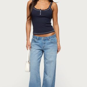 Raiyne Low Rise Wide Leg Jeans