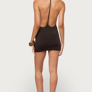 Sunmi Backless Cowl Neck Mini Dress