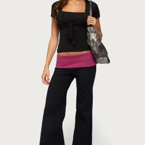 Maci Striped Foldover Pants