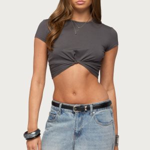 Sephey Twisted Cropped T Shirt