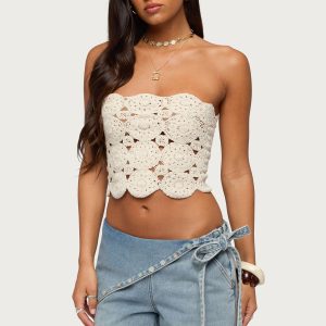 Laurin Crochet Strapless Top