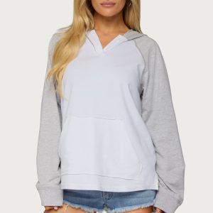 Jozie Contrast Raglan French Terry Hoodie