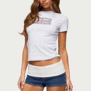 UK Girl Rhinestone T Shirt