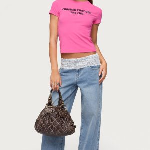 Lacey Foldover Low Rise Baggy Jeans