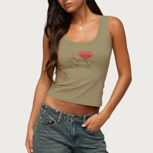 I Heart NY Rhinestone Tank Top