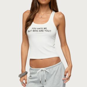 Who Are You Ribbed Tank Top