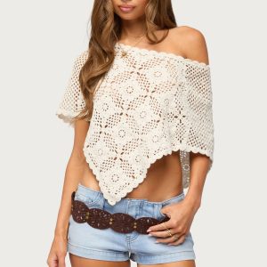 Lilianna Scalloped Crochet Poncho