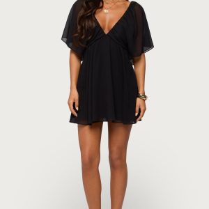 Rosalee Chiffon Babydoll Mini Dress