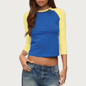 Emana Contrast Raglan Top