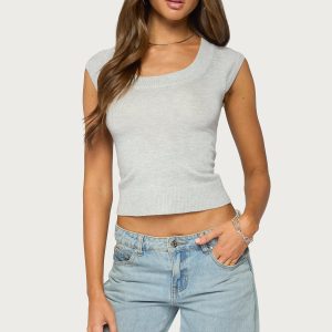 Somin Knit Scoop Neck Top